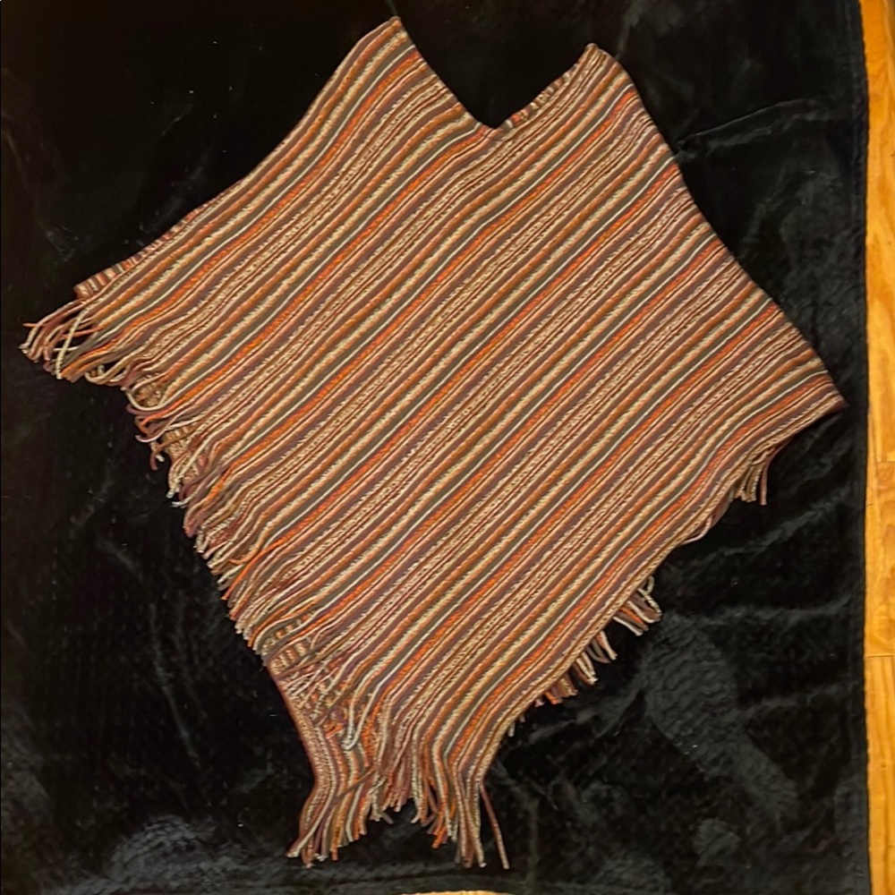 Striped Multicolor Poncho